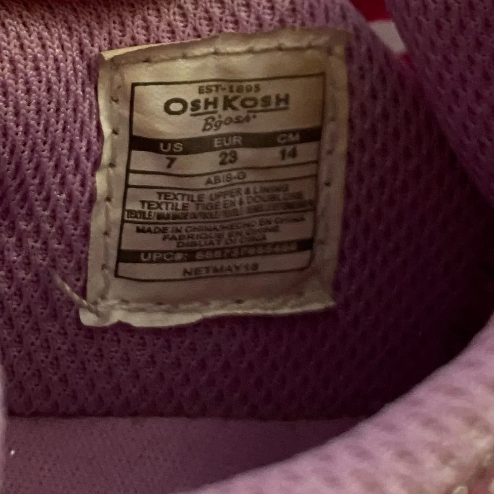 Osh Kosh pink and purple shoes Size 7